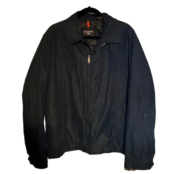 Dockers Men's Utility Jacket Navy Blue Size L Mid-Length Casual Zip-Up - Picture 2 of 15